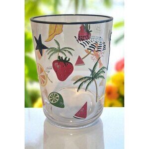 New Beach Party Summer Palm Treees FRUIT Lobster UMBRELLA Ice Bucket Vase